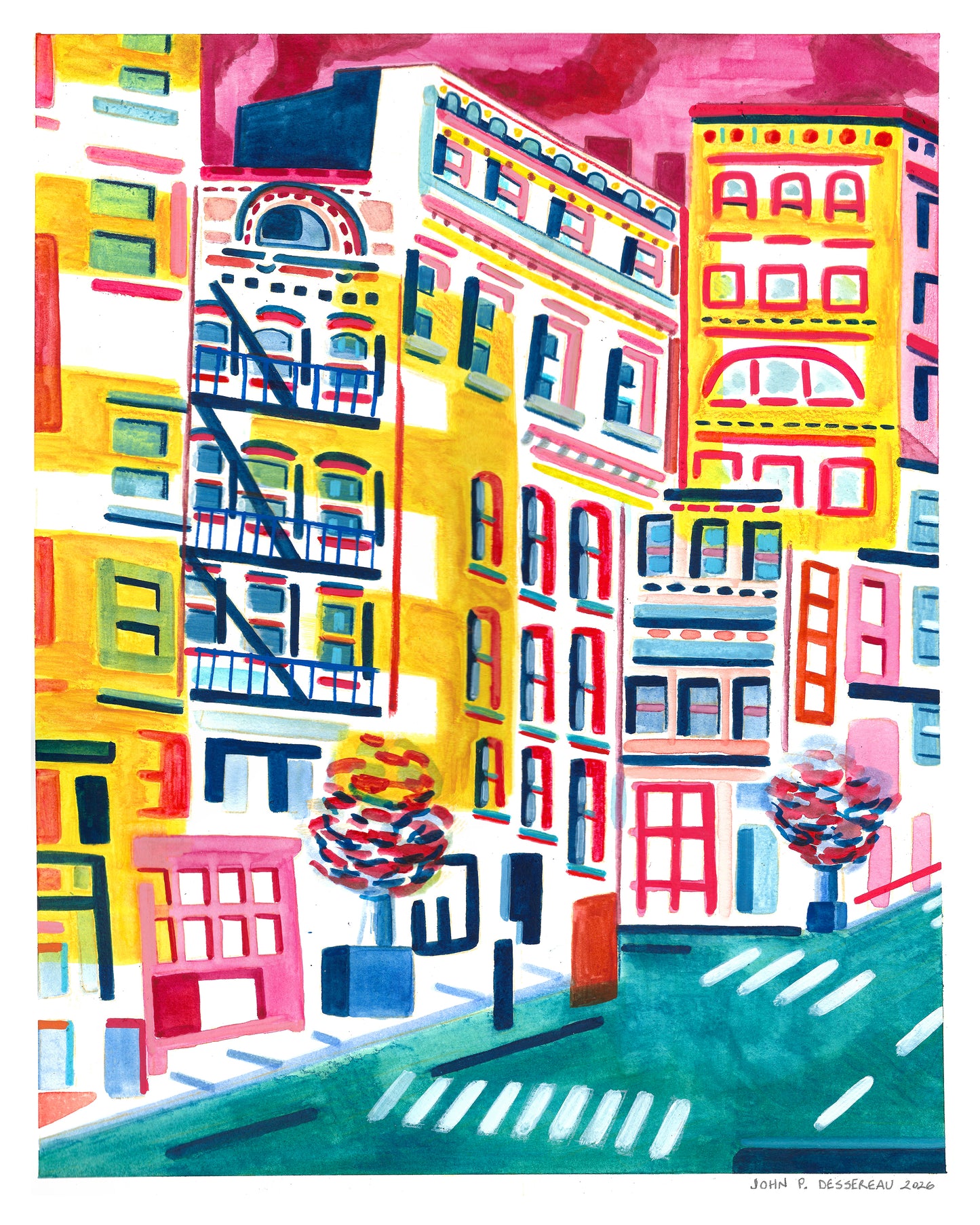 Chelsa Cityscape w/ Fire Escape