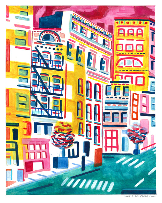 Chelsa Cityscape w/ Fire Escape
