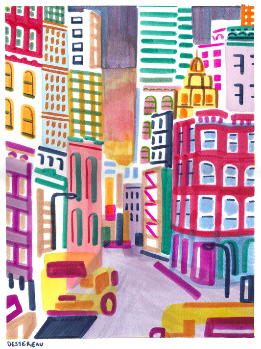 Chelsa Cityscape w/ Taxi